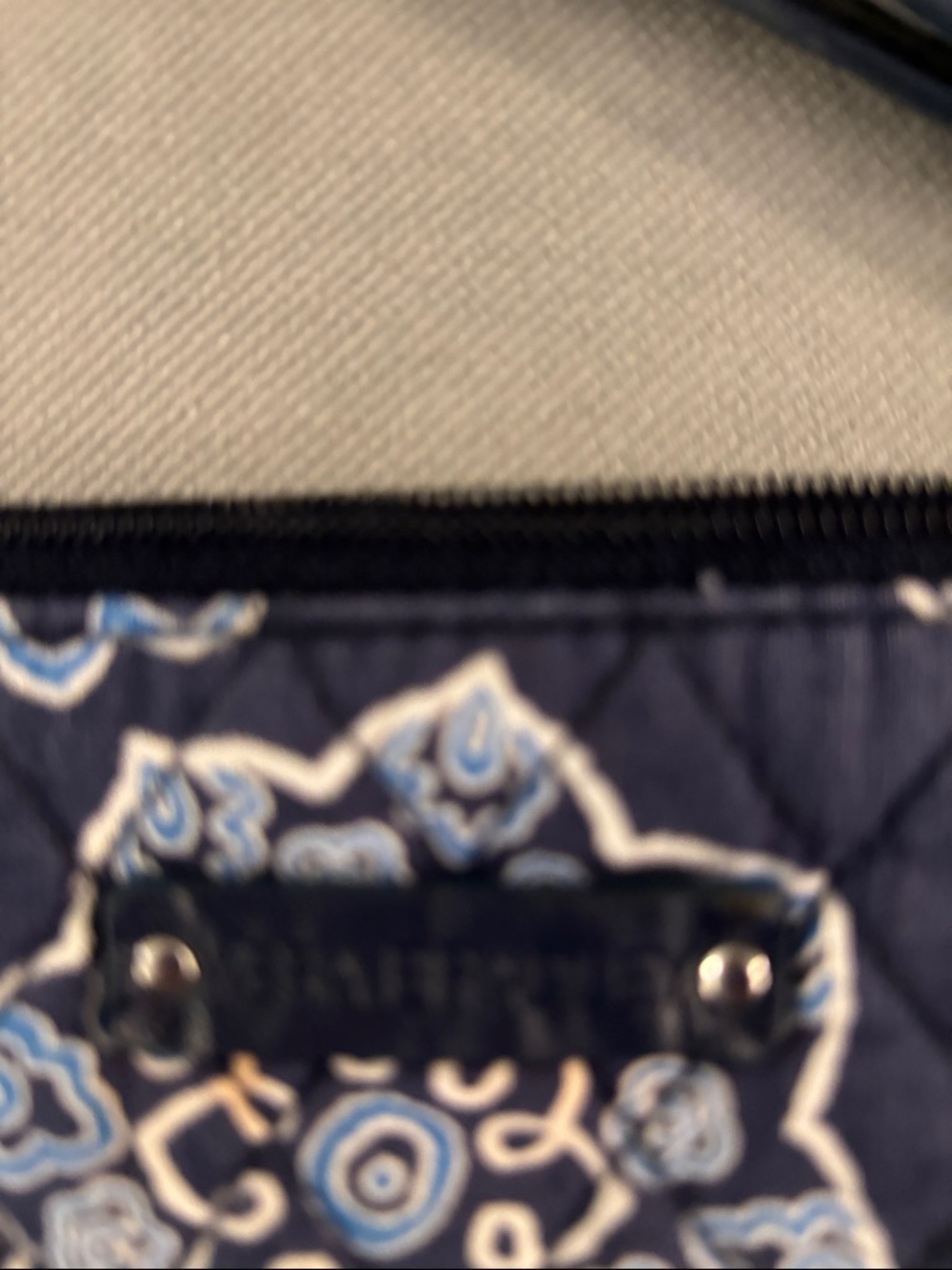 Vera Bradley Blue Bandana Quilted Wristlet - Picture 2 of 4